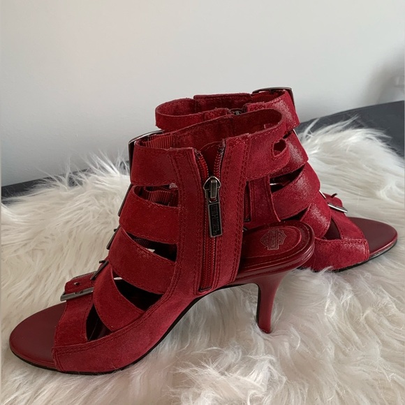Harley-Davidson Red Gladiator style heels - Picture 6 of 6
